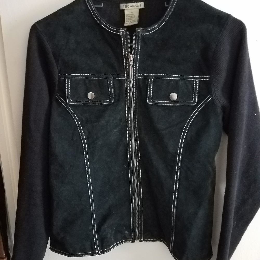 5 for 15! Escapade Suede and Knit Light Jacket